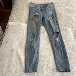 Top Shop Skinny Jeans destressed